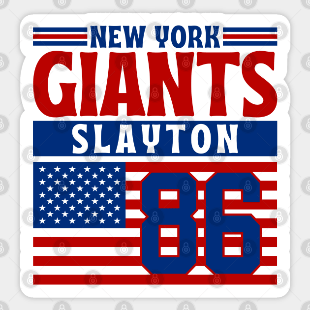 New York Giants Slayton 86 American Flag Football Sticker by Astronaut.co